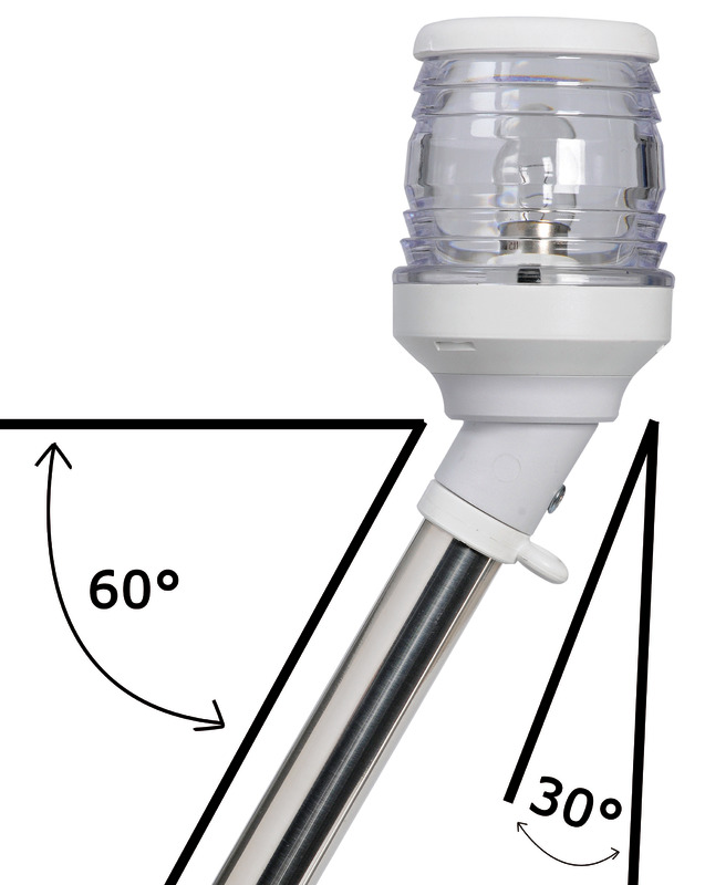 Pull-out white pole light 30° on axis 100 cm