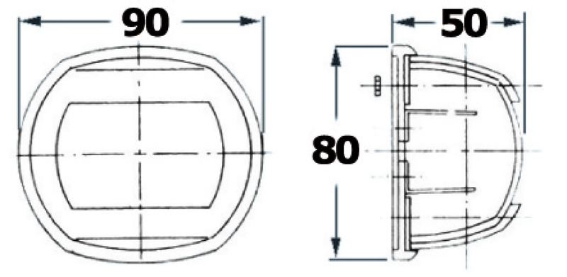 Classic 12 AISI 316/112.5° red navigation light