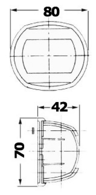 Sphera white/white stern navigation light