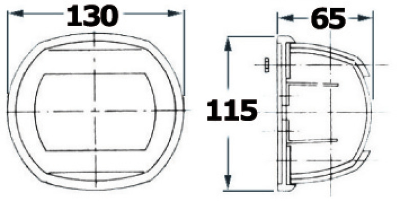 Maxi 20 white 12 V/white stern navigation light