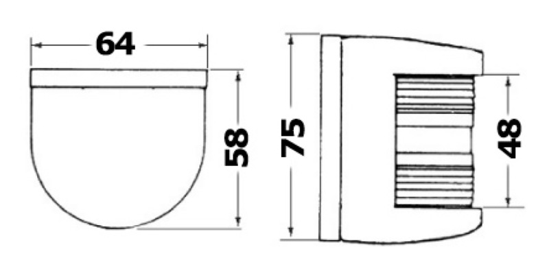 Utility77 white/225° white bow navigation light