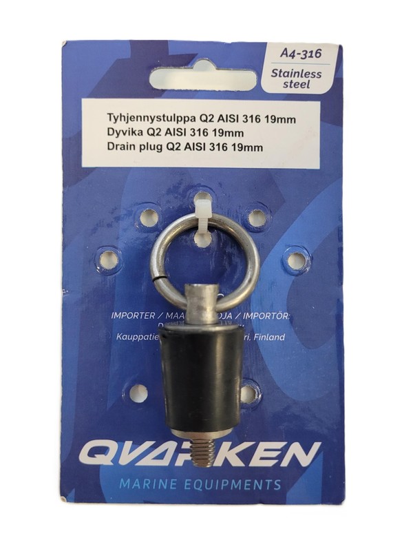 Qvarken Drain plug Q2 AISI 316 25mm