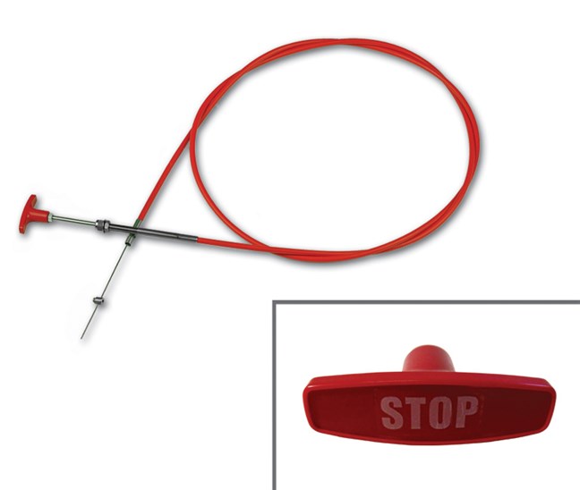 T-handle utility cable with end fitting 9ft