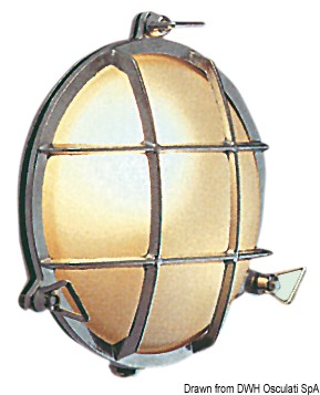 Chromed brass watertight spotlight