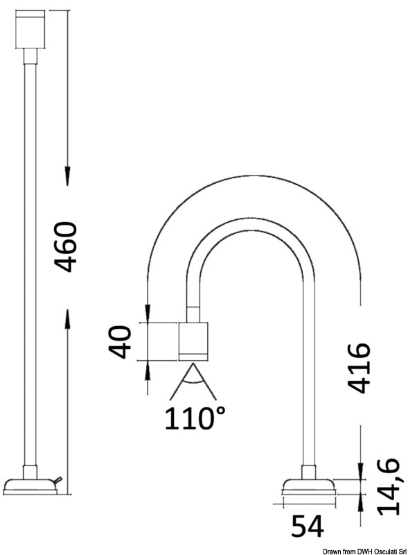 Articulating LED light 10 W 12/24 V