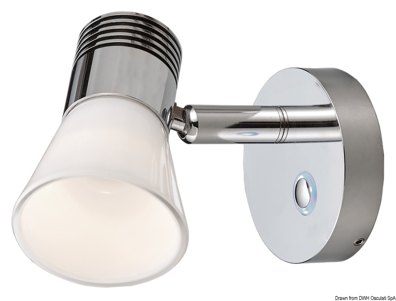 Dimming LED light aluminium + glass diffuser