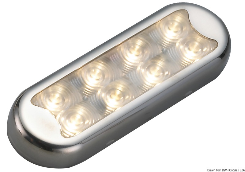 Bimini compact overhead 8 HD LEDs Flat bottom, without switch