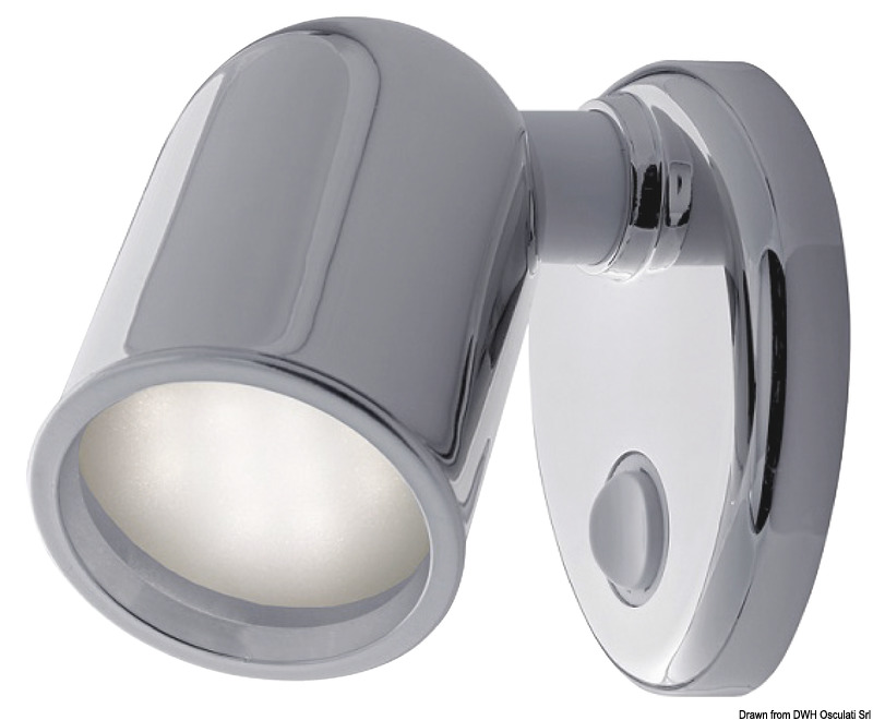 Batsystem Tube spotlight chromed ABS 12 LEDs