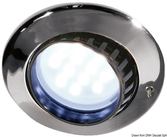 Batsystem Comet spotlight chromed ABS 9 LED switch