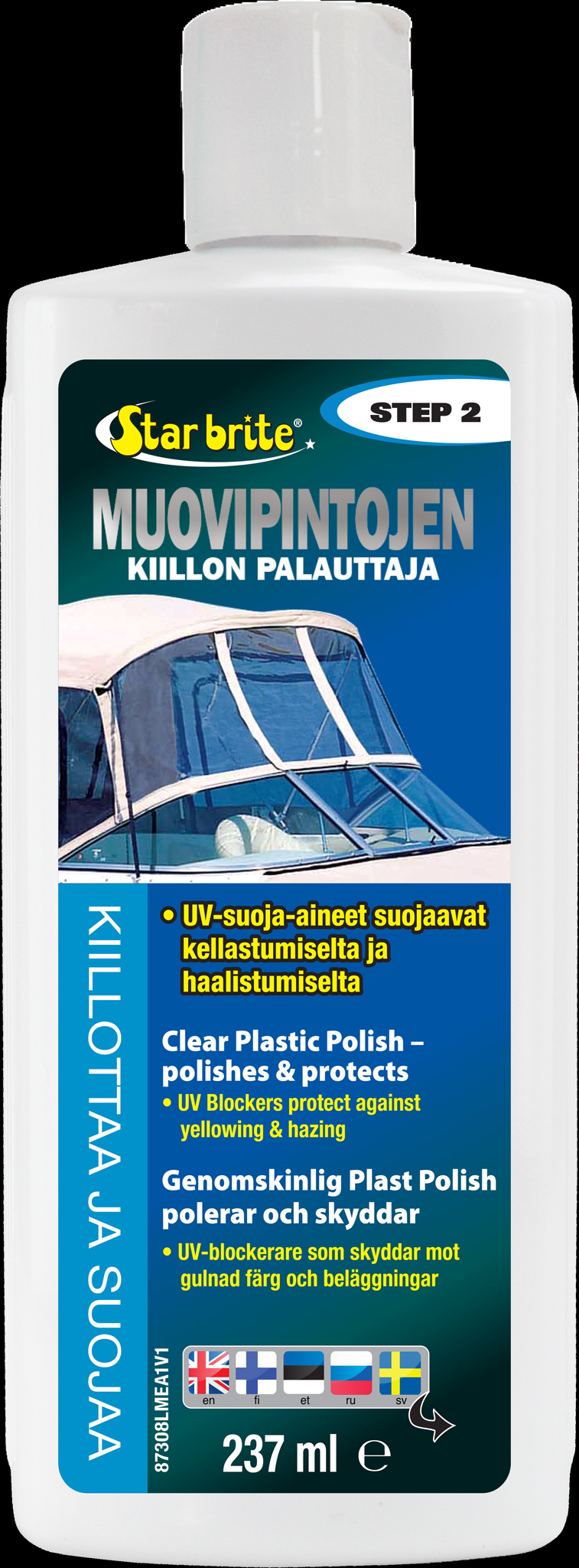 Star brite Clear Plastic Polish - Step 2 237ml