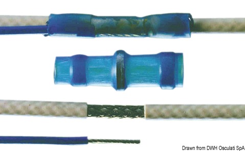 Watertight soldering joints blue