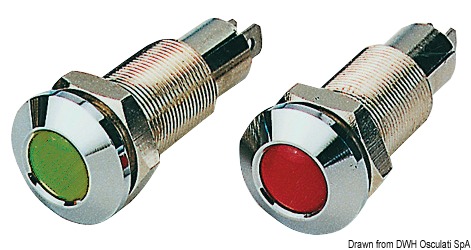 Instrument panel warning light green