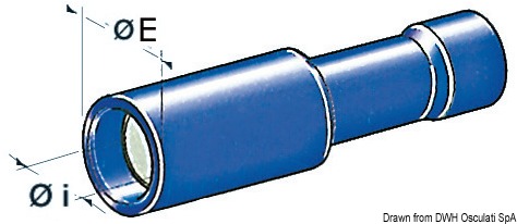 Cylindrical female terminal 2.5-6 mm²