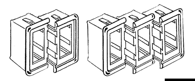 Plastic bezel for N. 1 switch black white