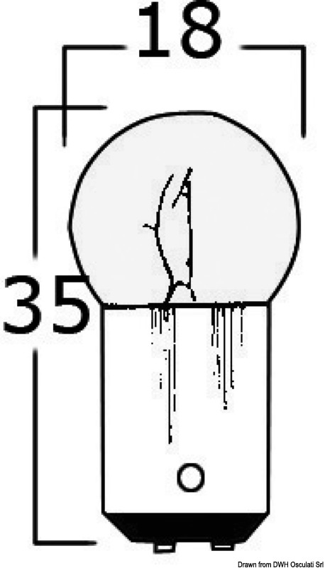 Bipolar bulb 12 V 5 W