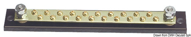 Bus-bar electric terminal board 20 x 4 mm