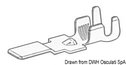 Watertight connector Faston male 8/10 mm²