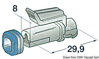 Plastic watertight connector female 1 pole