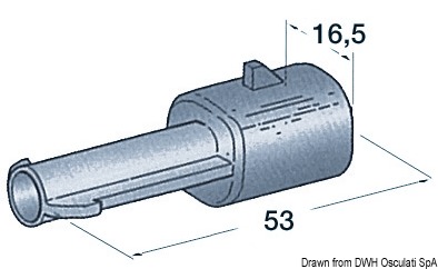 Plastic watertight connector male 1 pole