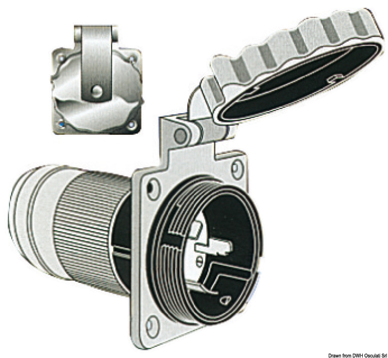 Marinco 3-wire bipolar monophase socket 32 A 220 V