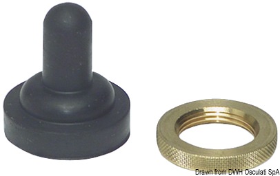 Watertight rubber cover for tumbler switch
