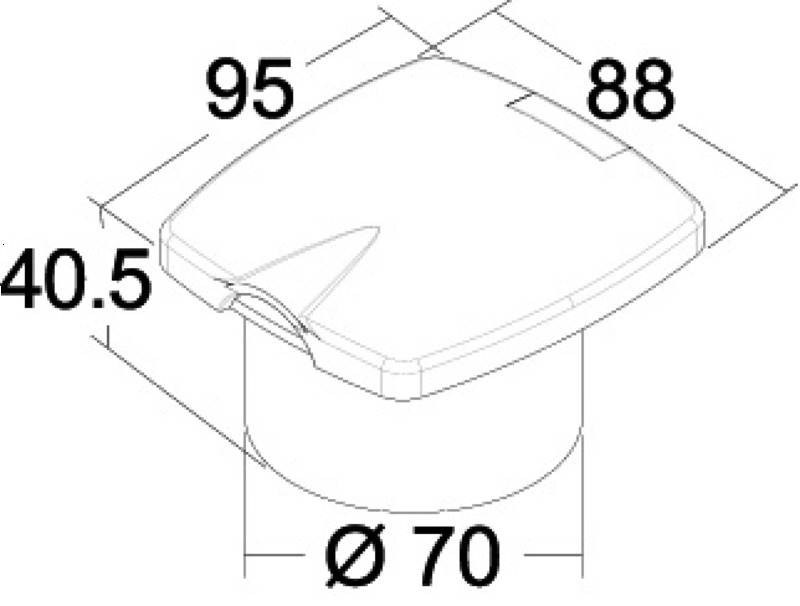 New Edge white shower box nylon hose 4 m Flat mounting