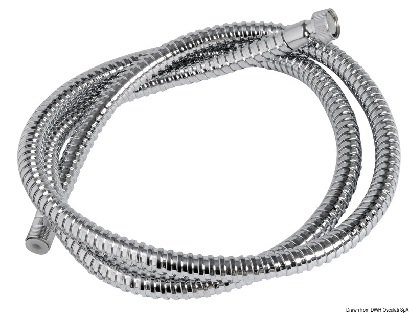 Shower hose SS polished 4 m