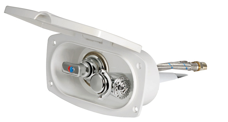 New Edge shower box white PVC hose 2.5 m Rear shower outlet