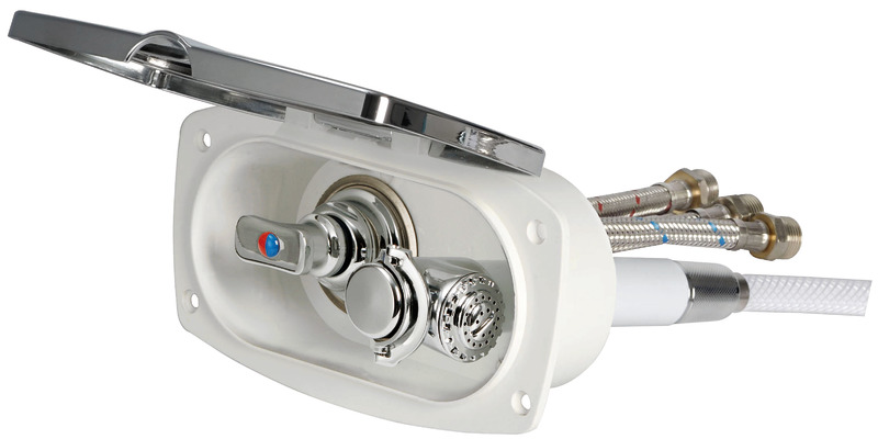New Edge shower box chromed PVC hose 4 m Rear shower outlet