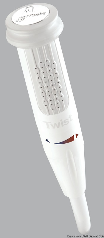 Whale Twist shower cold water, straight, grey