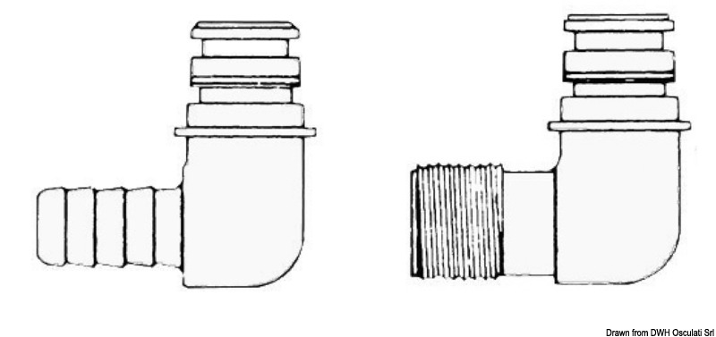 Spare fitting f. Flojet pumps 1/2" threaded