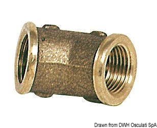 Brass 45° elbow 1"1/4 female/female