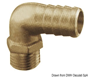 Brass hose adapter 90° 1" 25 mm