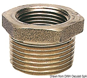 Brass reduction male/female 3/4" x 3/8"