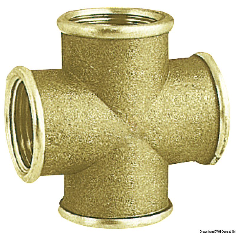 Brass cross joint female 3/4"