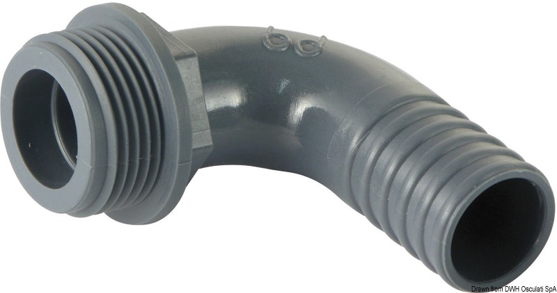 90° PP hose adapter 3/4" x 20 mm