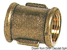 Brass joint sleeve female/female 2"
