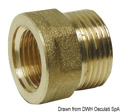 Brass joint sleeve male/female 1"1/4 x 1" 1/2