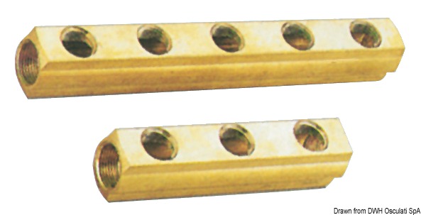 6-way linear manifold 1" x 1/2"