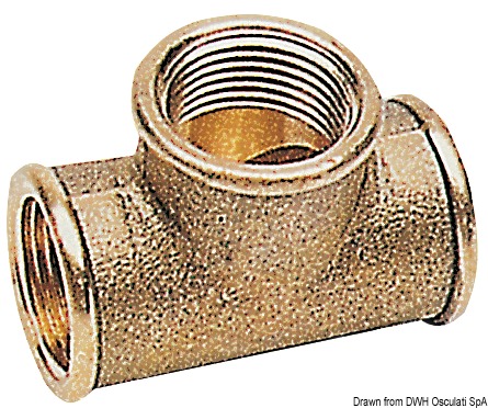 Brass T-fitting 3/4"