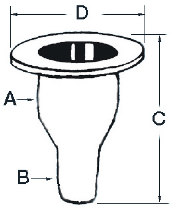 Seacock white plastic w/hose adaptor 1"1/4