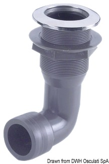 Nylon seacock 90° - 1/2"