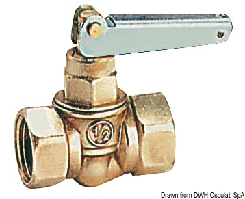 Fuel shut-off valve brass 3/8"