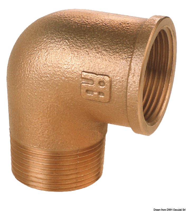 GUIDI bronze M-F 90° elbow 1/4"