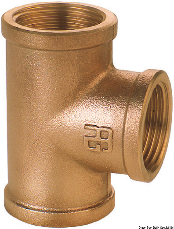 GUIDI bronze F-F-F T-fitting 1/2"