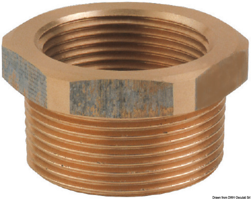 GUIDI bronze M-F connector 2" x 1"1/2