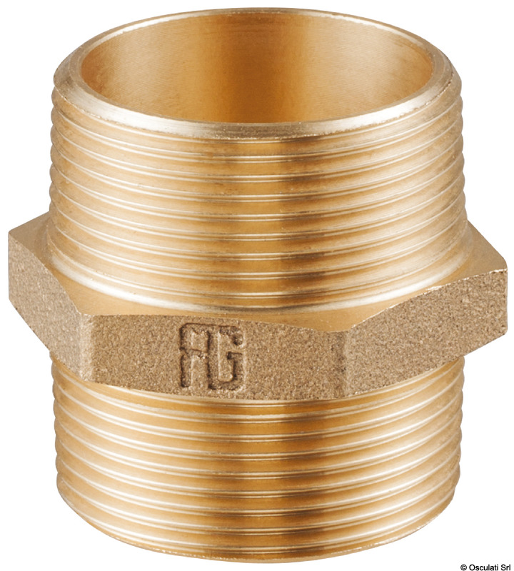 GUIDI bronze double nipple M-M 1/2"