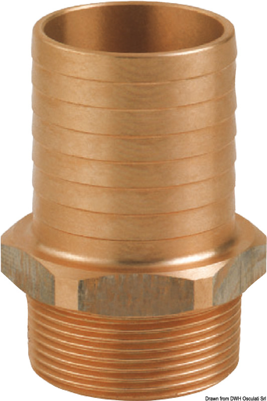 GUIDI bronze male hose connector 1/2" x 13 mm