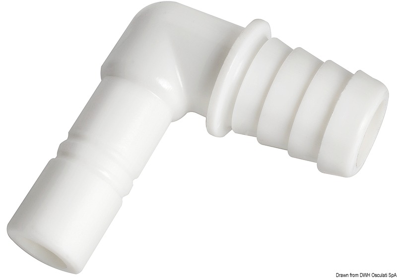 Cylindrical elbow f. 20mm-hose
