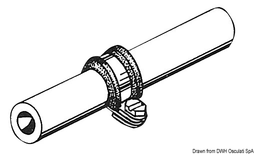Rubber-coated SS hose clamp 45 mm